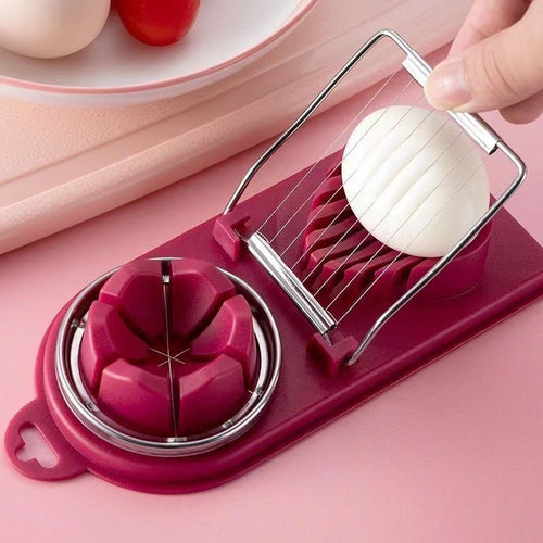 2-in-1 Egg Slicer & Yolk Separator , Stainless Steel Kitchen Tool