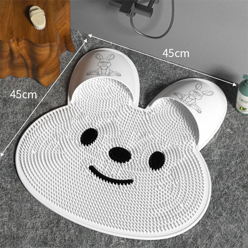 Non-Slip Shower Massage Mat , Silicone Foot Scrubber & Bath Spa Mat