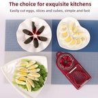 Rebanador de huevos y separador de yemas 2 en 1, herramienta de cocina de acero inoxidable