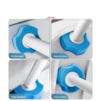 Sistema de escobilla de baño desechable manos libres, kit de limpieza profunda montado en la pared