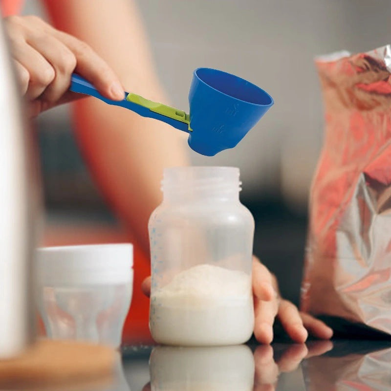 No-Spill Powder Measuring Spoon , Smart Scoop for Protein, Milk & Seasoning