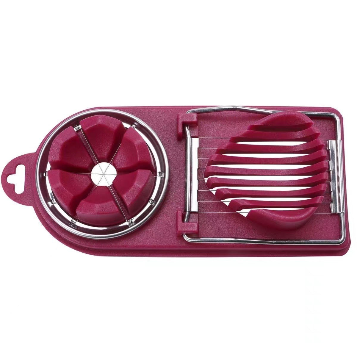 Rebanador de huevos y separador de yemas 2 en 1, herramienta de cocina de acero inoxidable