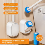 Sistema de escobilla de baño desechable manos libres, kit de limpieza profunda montado en la pared