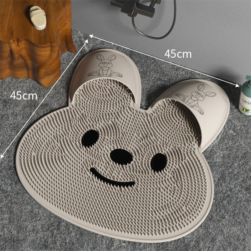 Non-Slip Shower Massage Mat , Silicone Foot Scrubber & Bath Spa Mat