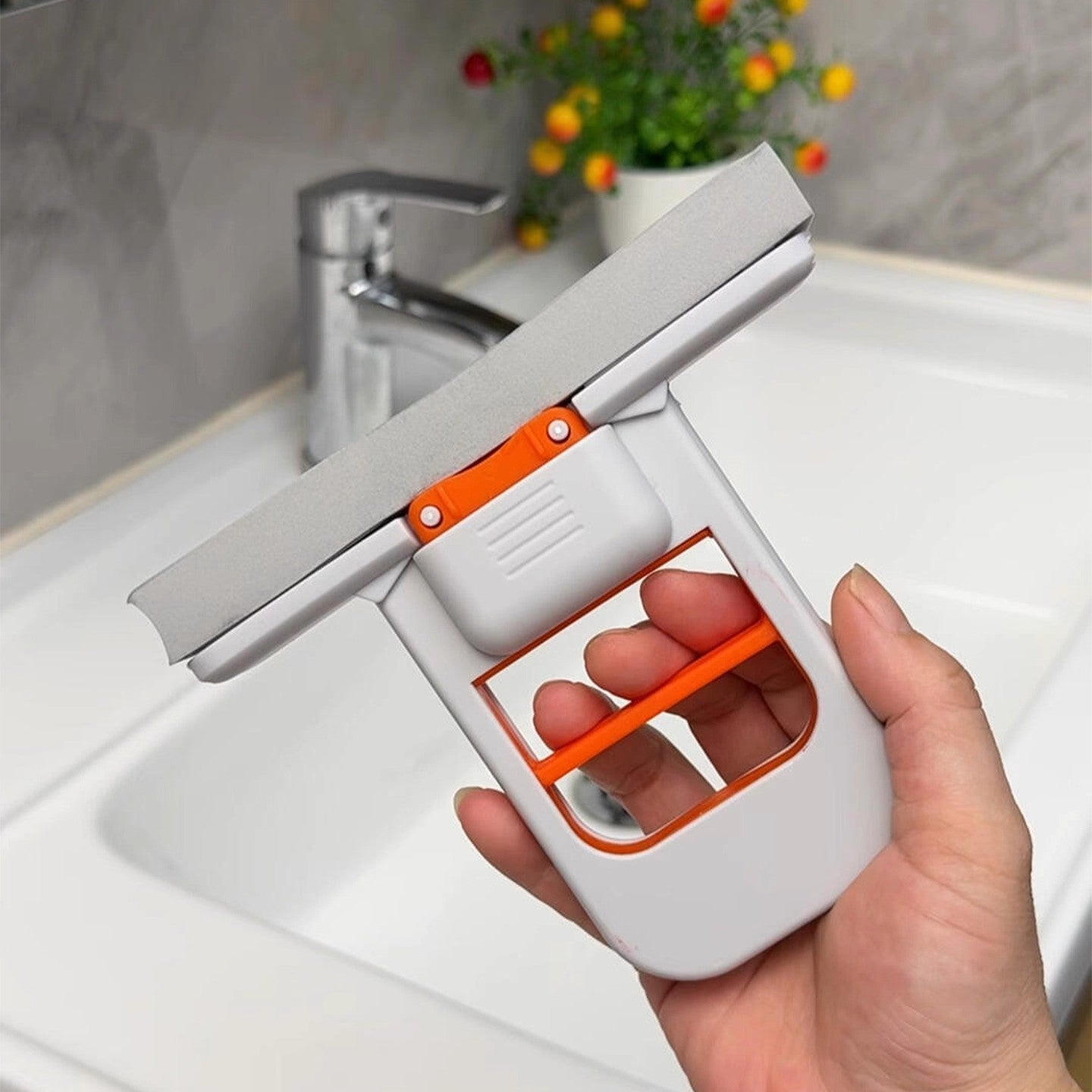Mini Squeeze Mop , Compact Sponge Cleaner for Quick & Easy Surface Cleaning