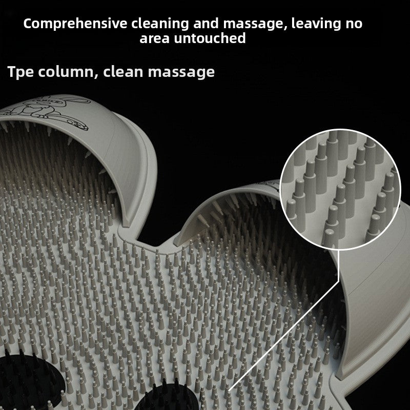 Non-Slip Shower Massage Mat , Silicone Foot Scrubber & Bath Spa Mat