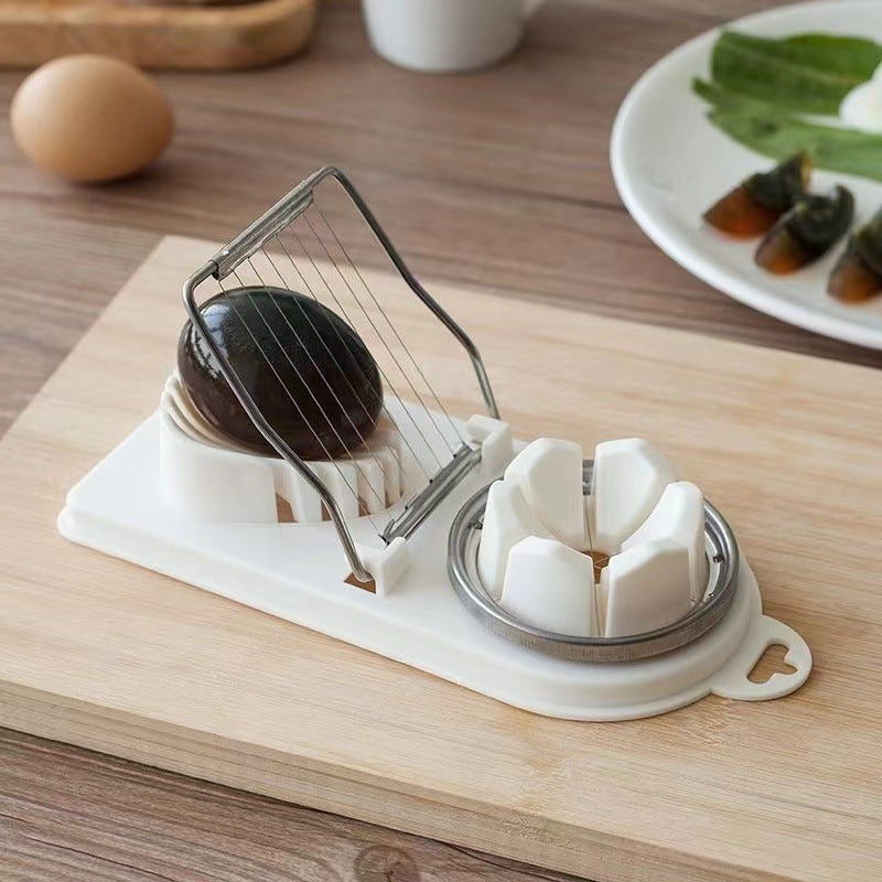 2-in-1 Egg Slicer & Yolk Separator , Stainless Steel Kitchen Tool