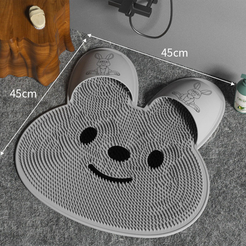 Non-Slip Shower Massage Mat , Silicone Foot Scrubber & Bath Spa Mat