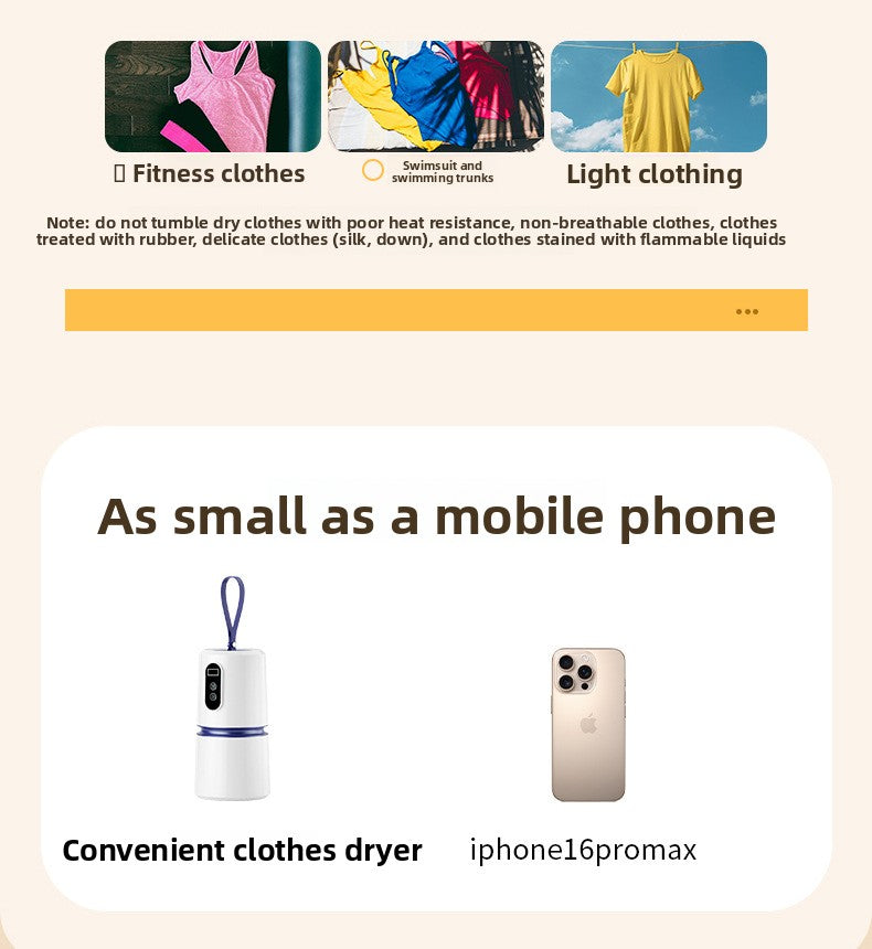 Portable Foldable Clothes Dryer , Compact Travel Dryer for Quick & Easy Drying